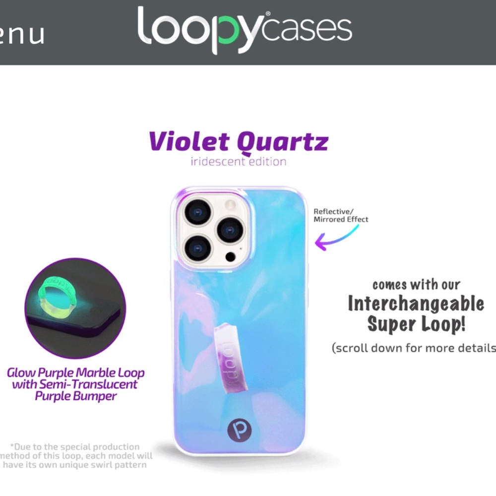 Loopy Violet Quartz iPhone 13 Pro Max case